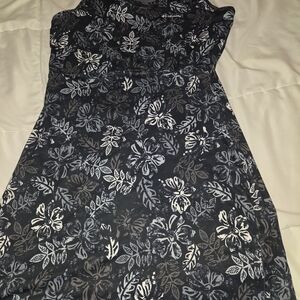 Columbia Black Strapless Floral Sundress
